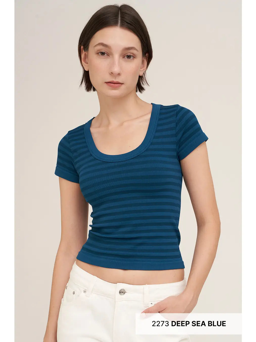 Striped Scoop Neck Top