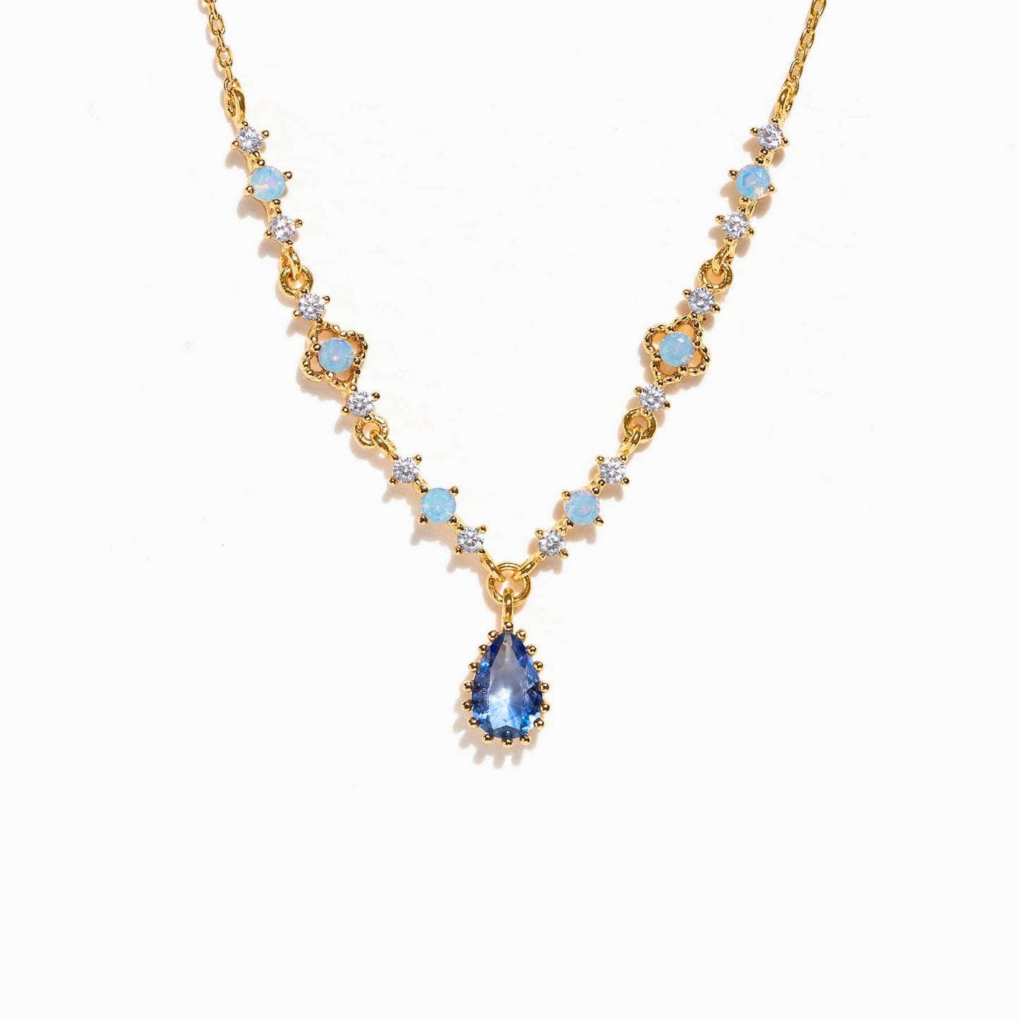 Something Blue Necklace: Gold