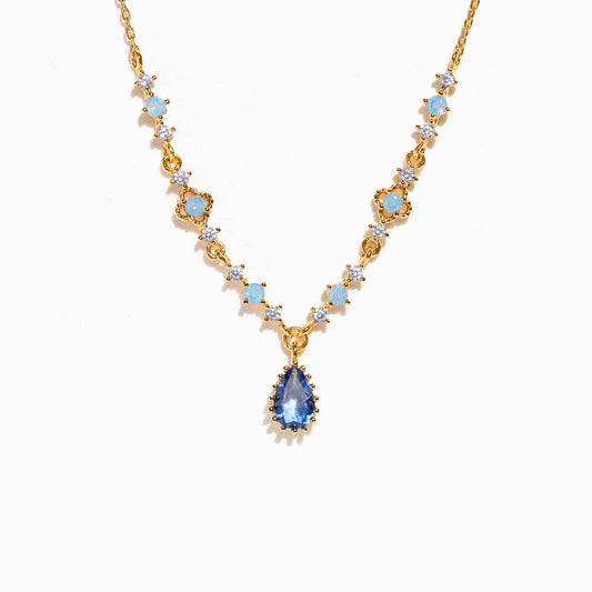 Something Blue Necklace: Gold