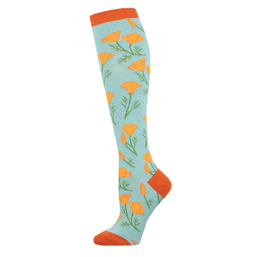 Maritime Poppies Knee High Socks