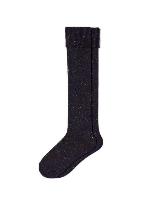 Cuffed Tweed Knee Sock