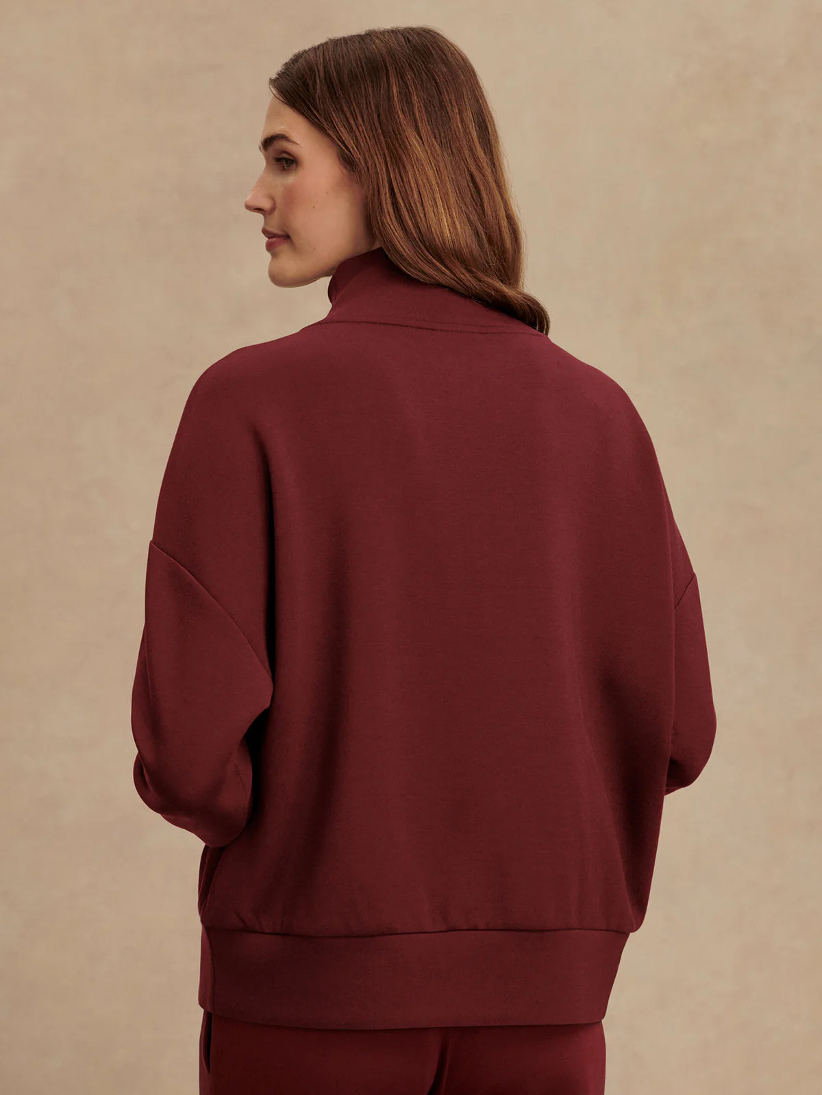 Hawley Half-Zip Sweat - New Maroon