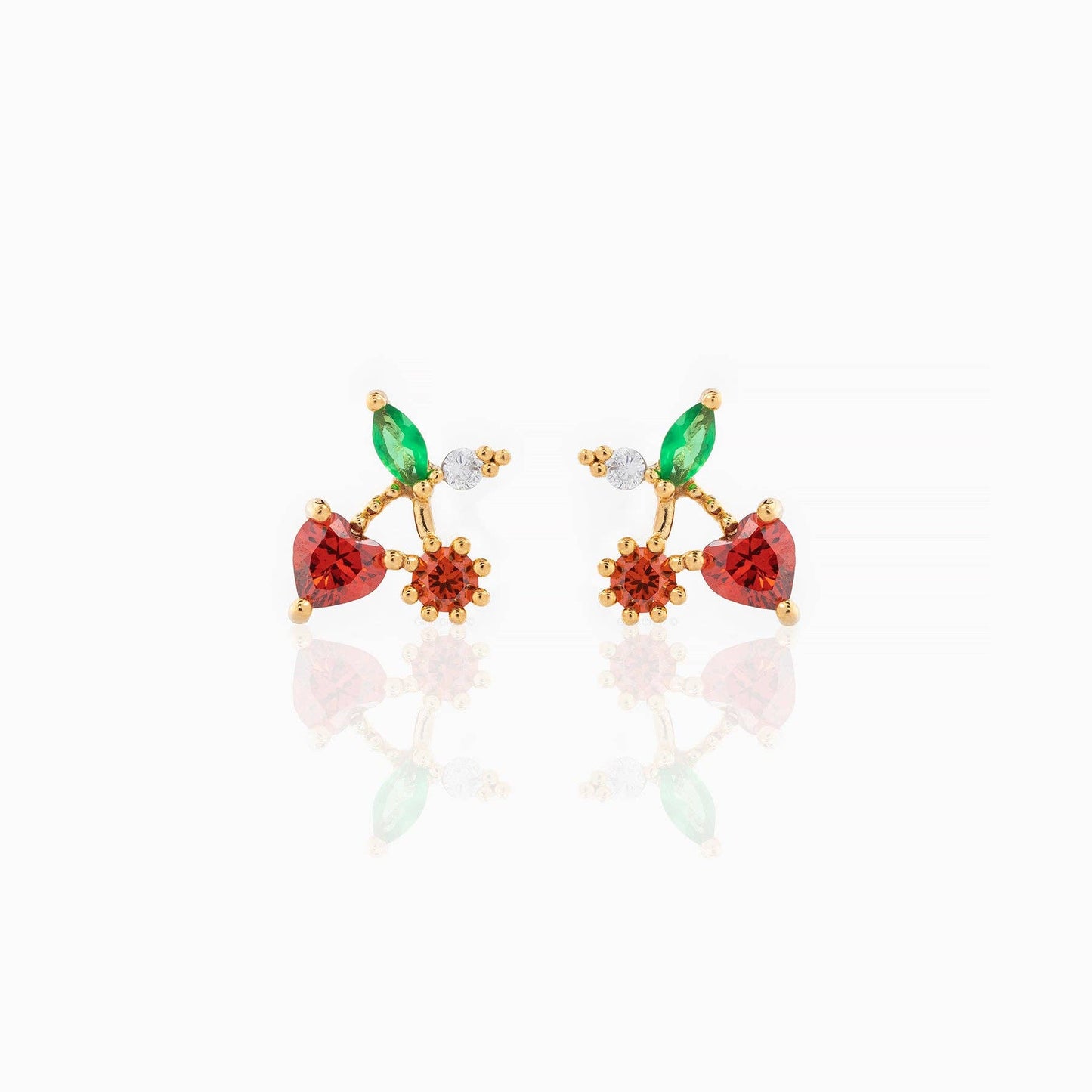 Cherry On Top Studs: Gold