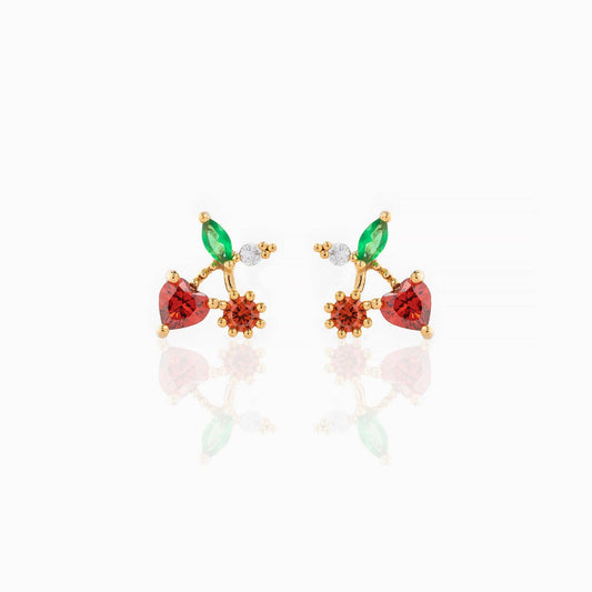 Cherry On Top Studs: Gold