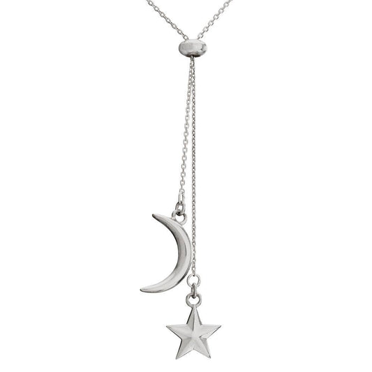 Light & Hope Sterling Silver Lariat Necklace: Sterling Silver / Bohemian