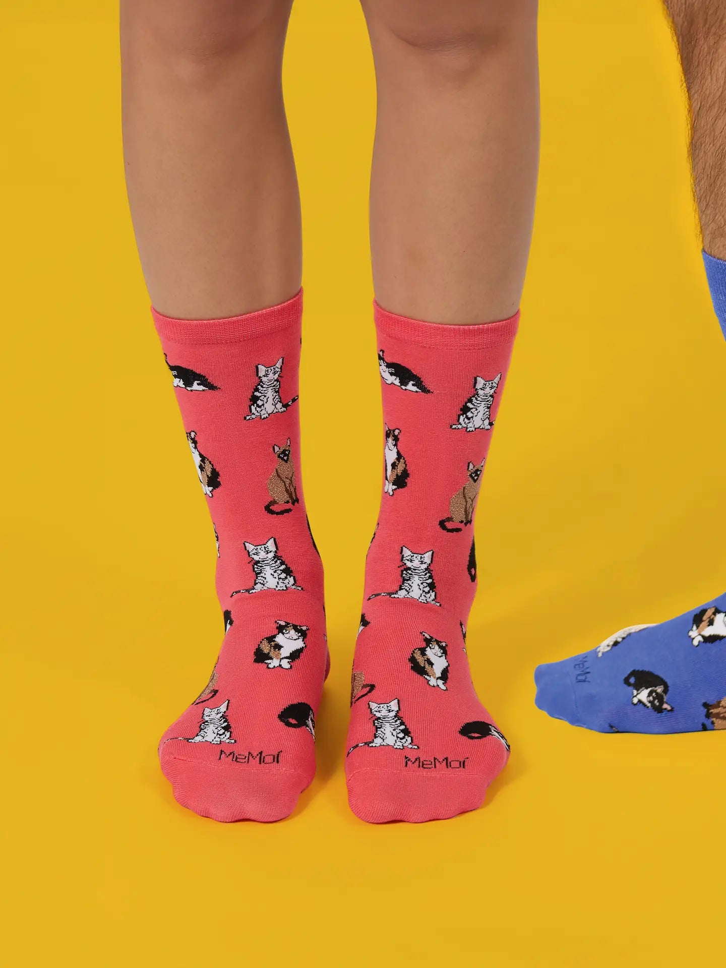 Women's Multi Cat Breed Bamboo Crew Socks