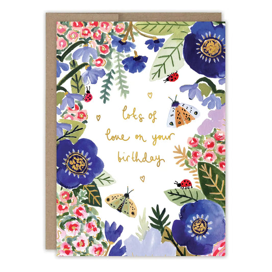 Bugs & Flowers Birthday Card