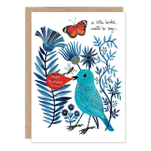 A Little Birdie Birthday Card