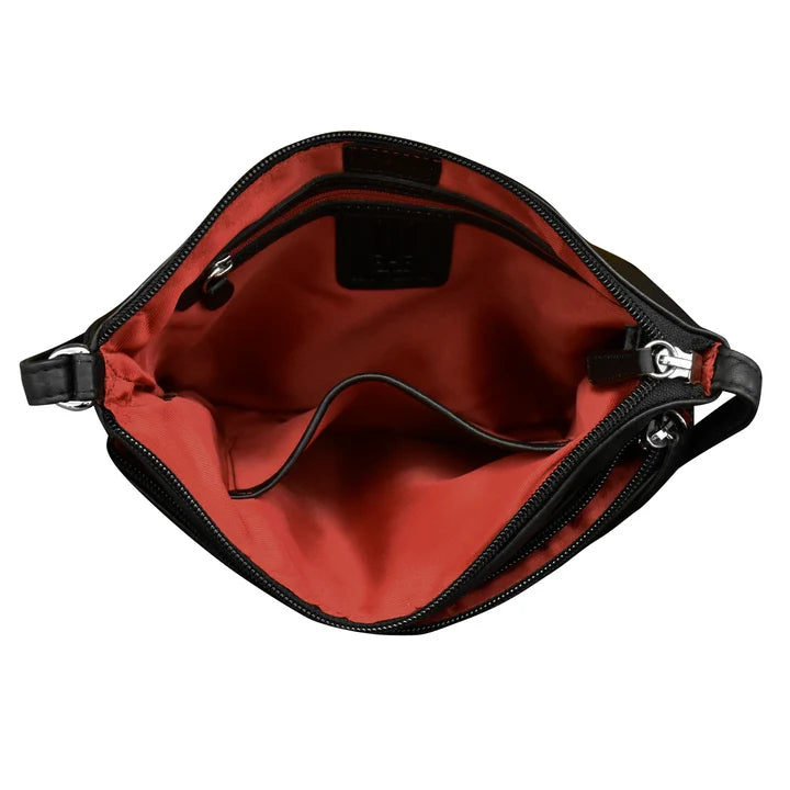 6028 Double Zip Crossbody Bag