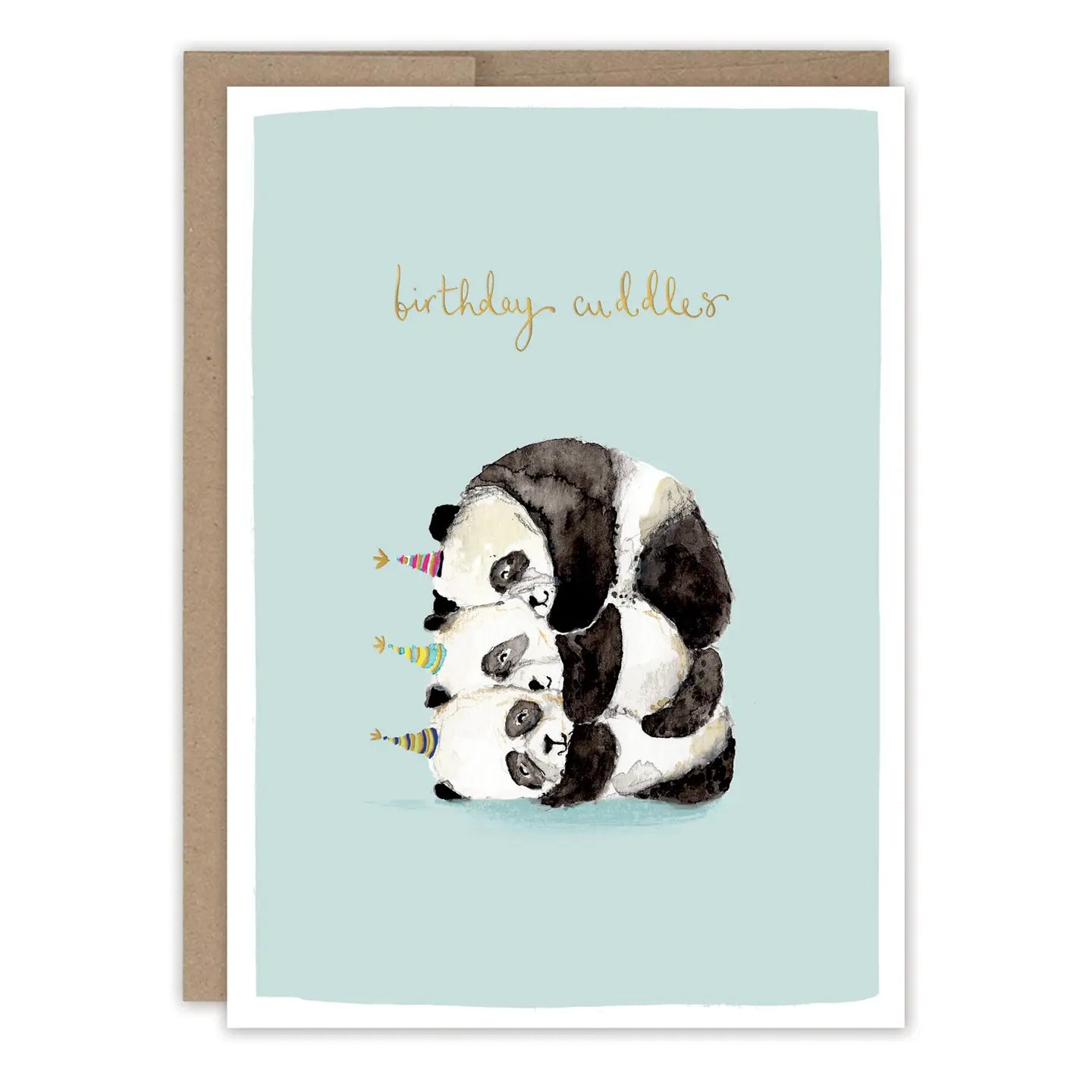 Panda Cuddles Birthday Card