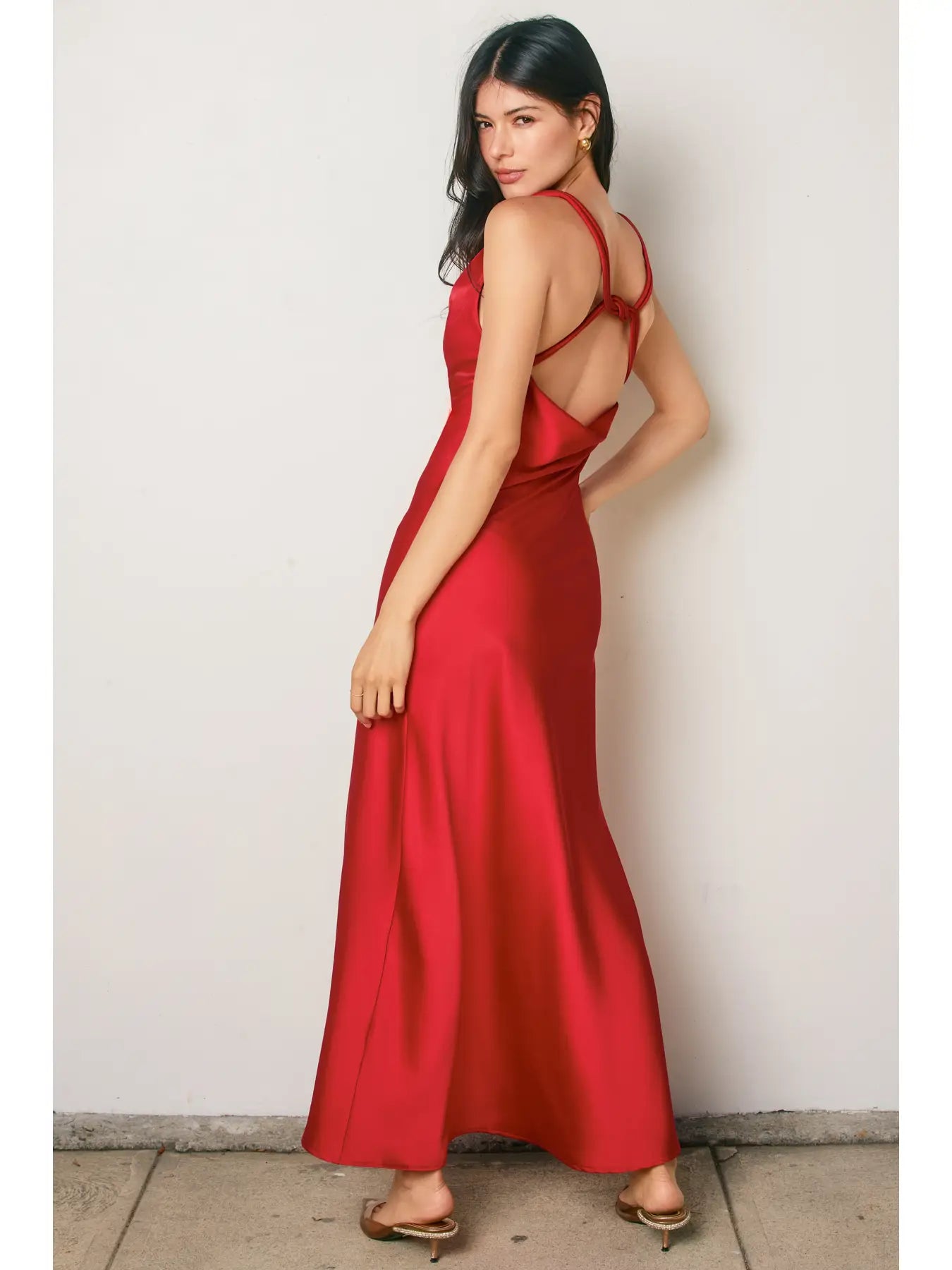 Going Out Twisted Strap Maxi Dress