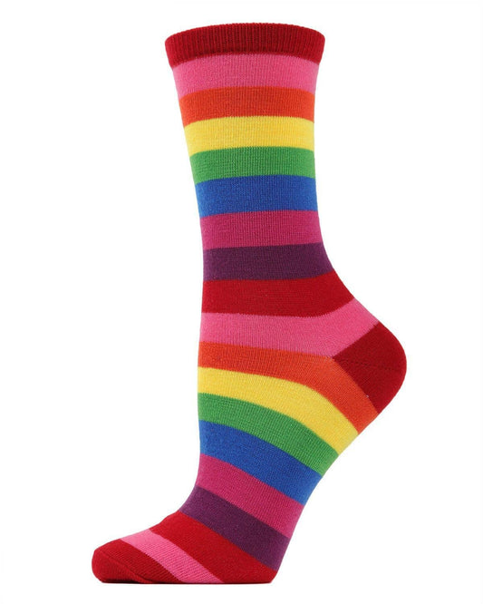 Rainbow Stripe Crew Socks