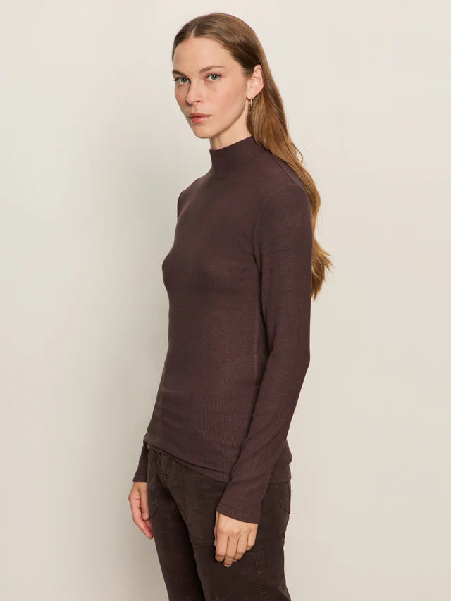 Long Sleeve Mock Essential - Semi Sweet