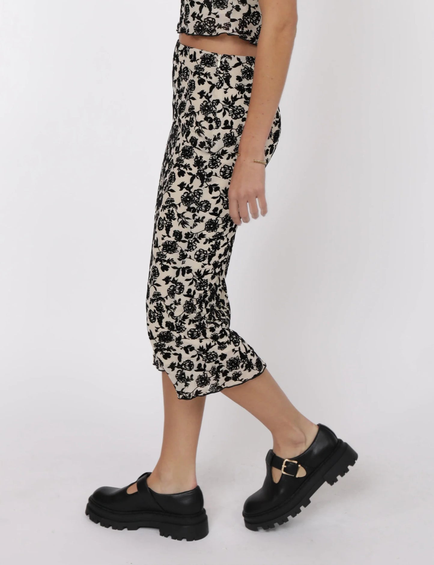 Analogue Nostalgia Midi Skirt