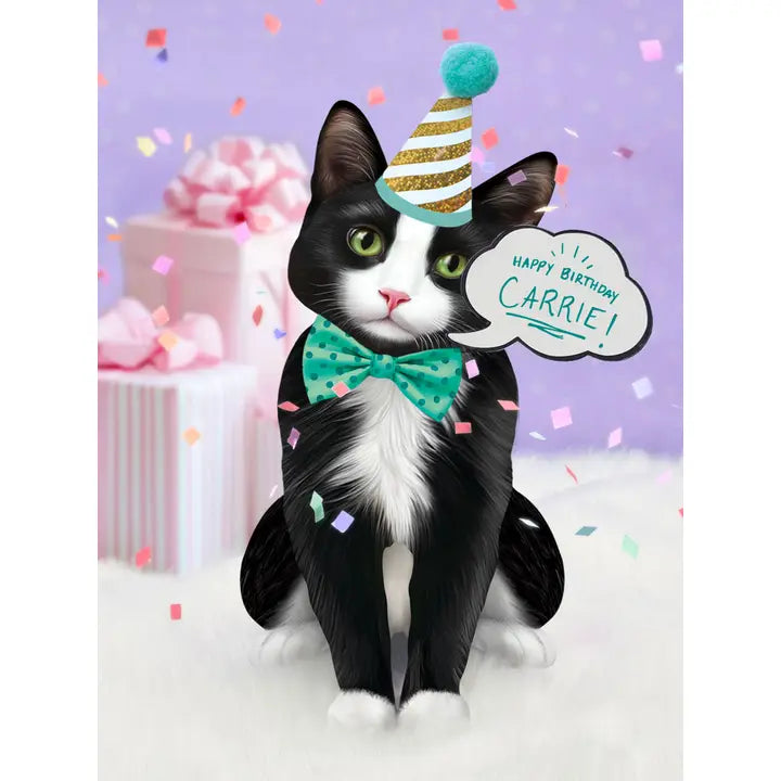 Tuxedo Cat Pop-Up Card
