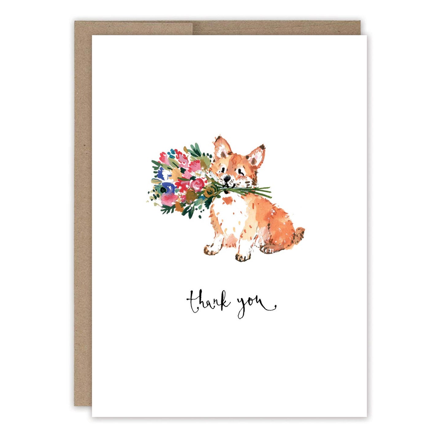 Corgi Dog Thank You Card