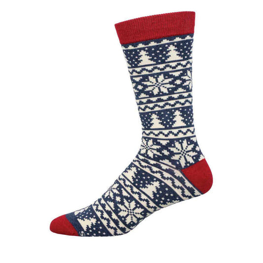 Men's Christmas Fair Isle Bamboo Socks