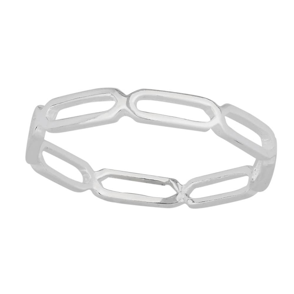 Link to Link Sterling Silver Ring: 6