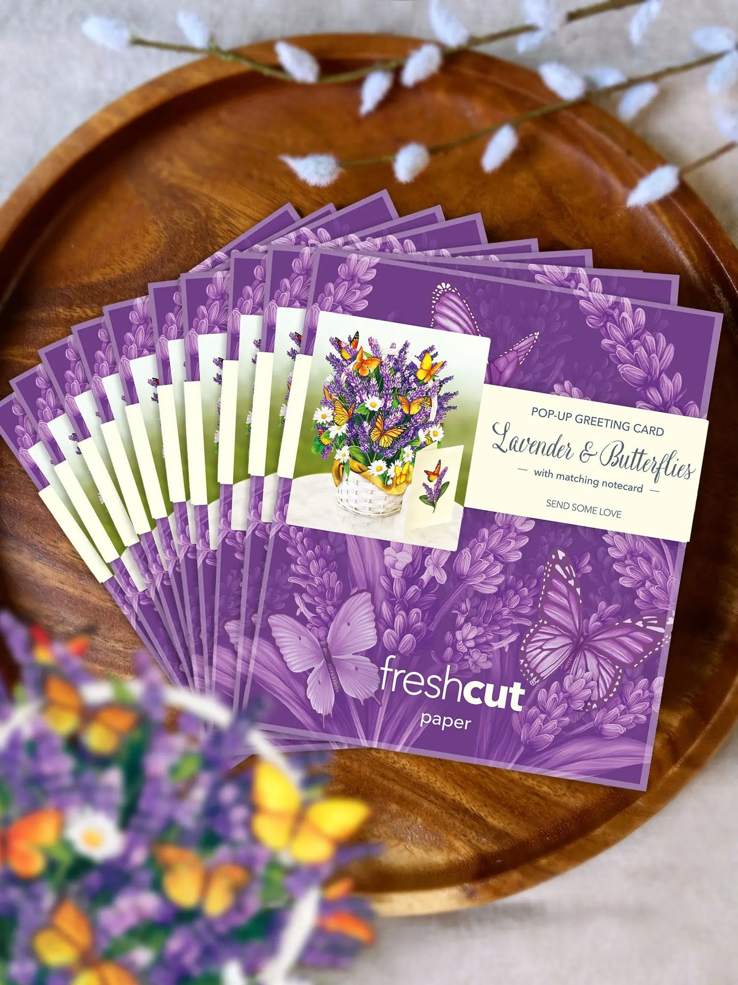 Mini Lavender & Butterflies Pop-Up Card
