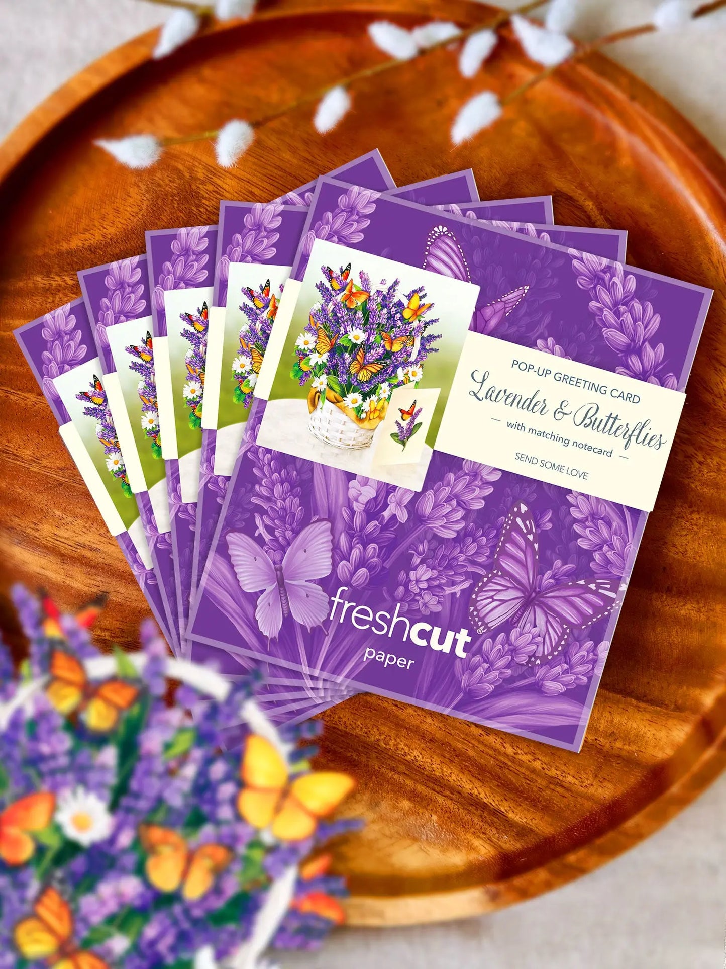 Mini Lavender & Butterflies Pop-Up Card