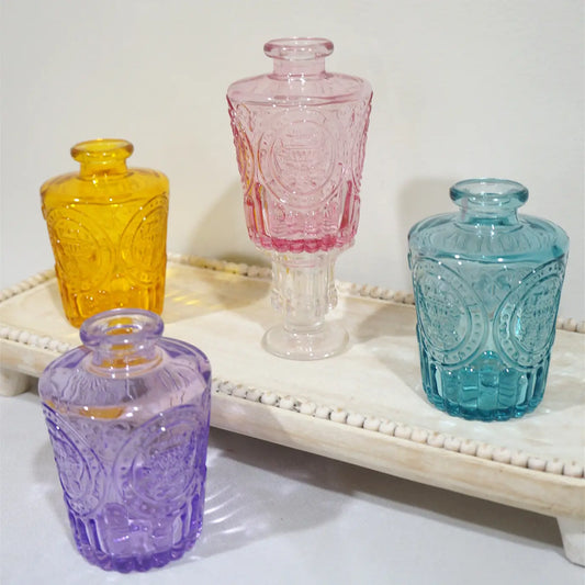 Bud Vases For Centerpiece, Rustic Decorative Vases, Colorful