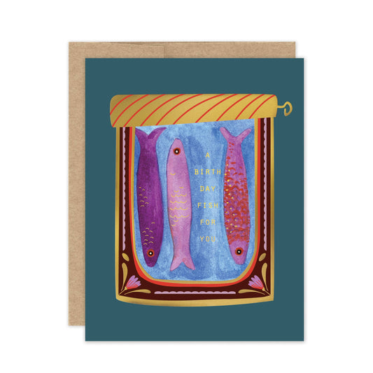 Sardines A Birthday Fish For You - Luxe Birthday Card
