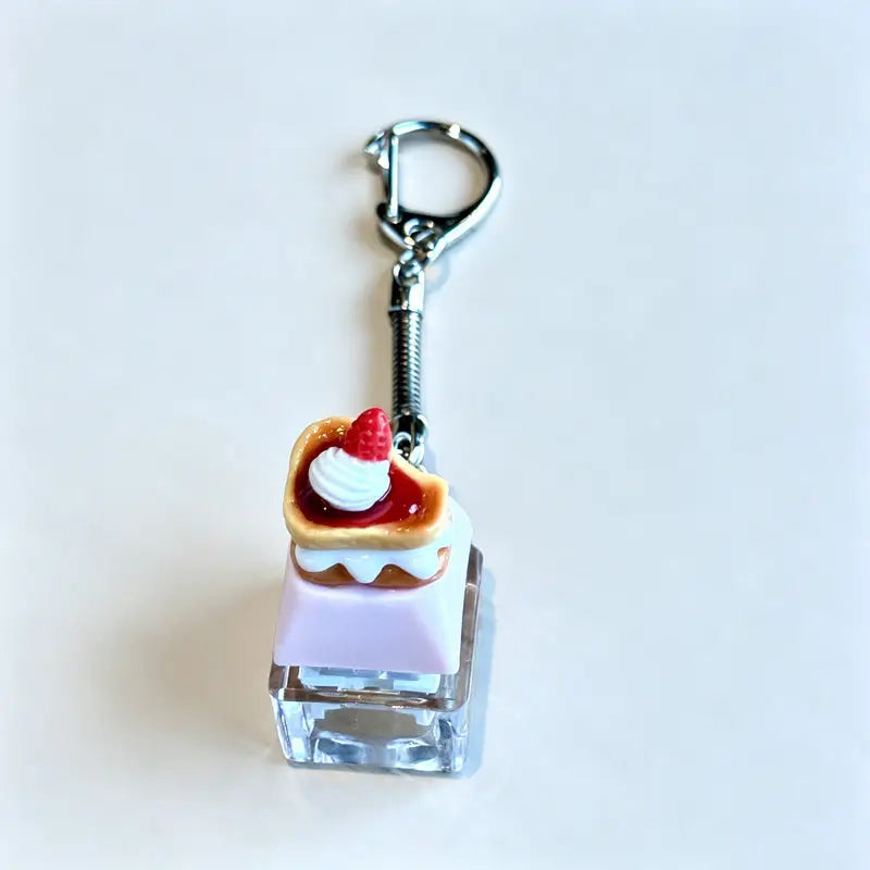 Cake Single Button Fidget Keychain