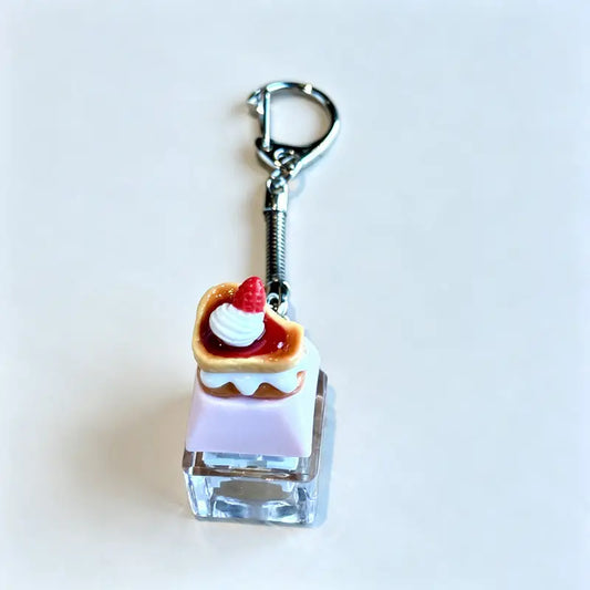 Cake Single Button Fidget Keychain
