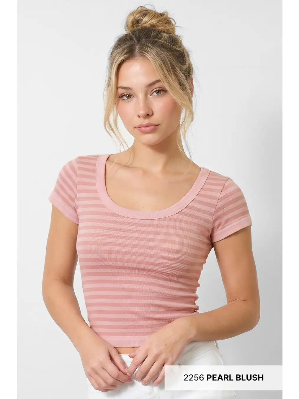 Striped Scoop Neck Top