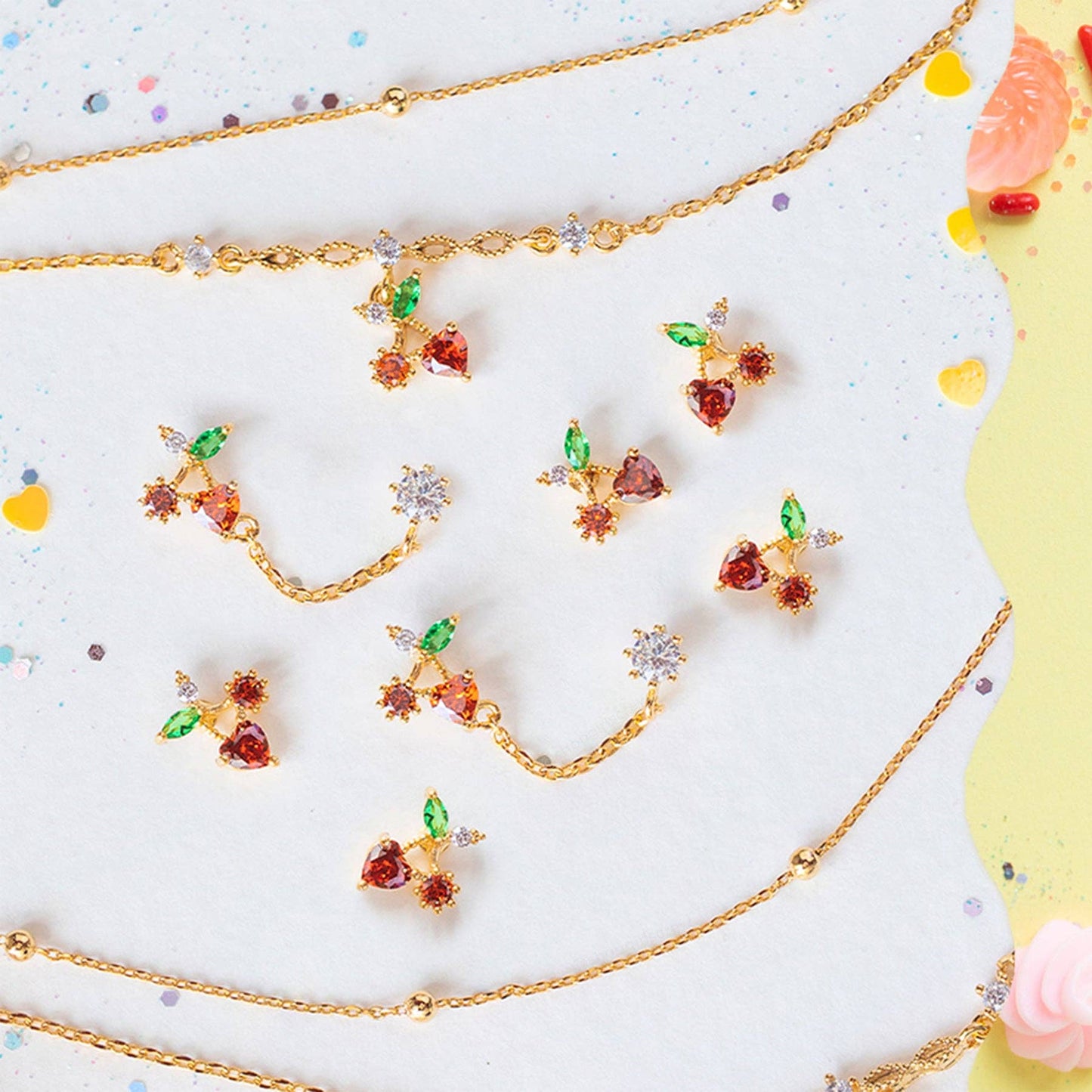 Cherry On Top Studs: Gold