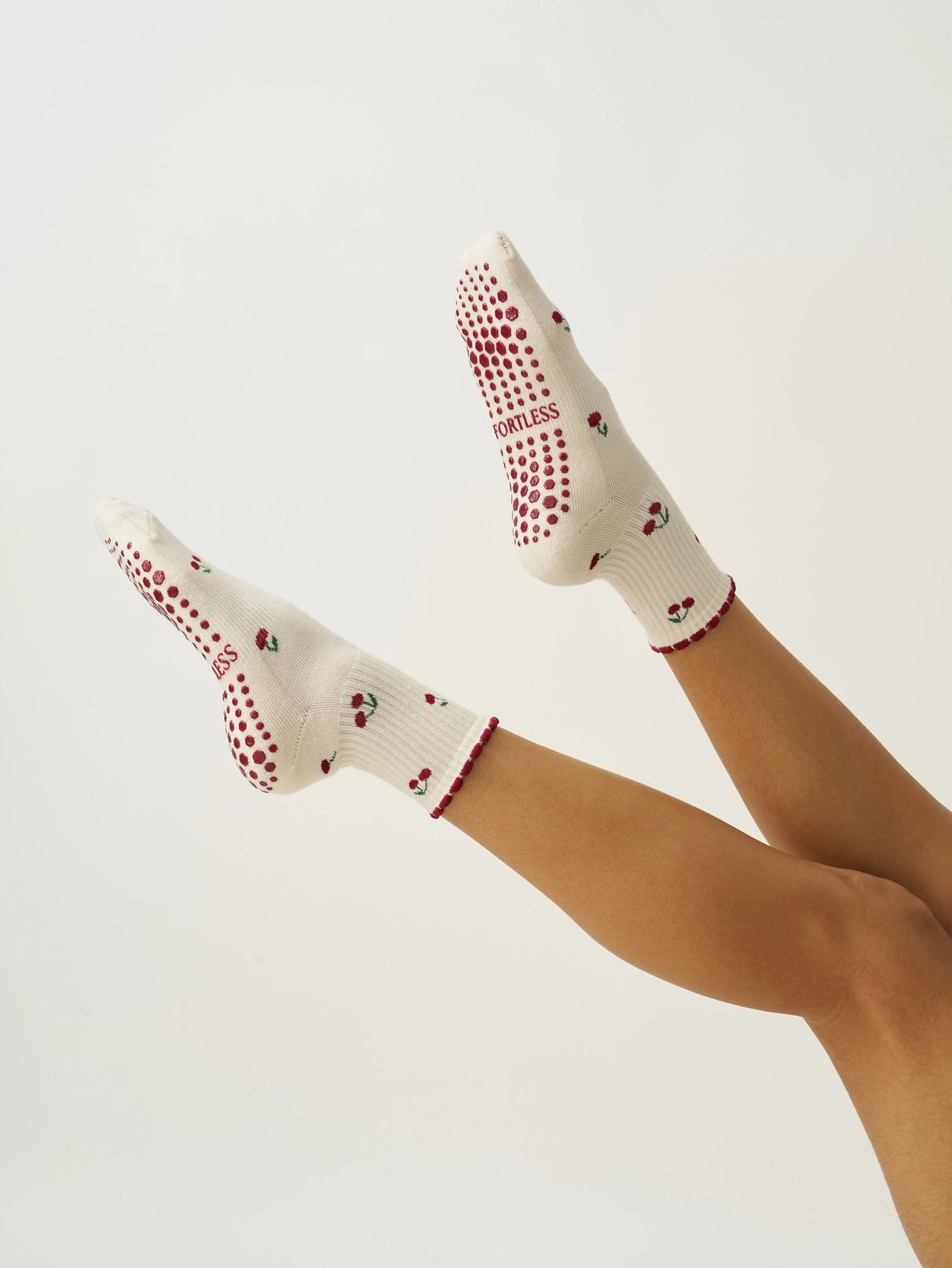 Little Cherry Petal Grip Pilates Socks