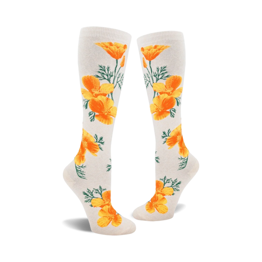 California Poppy Men's Knee-High Socks