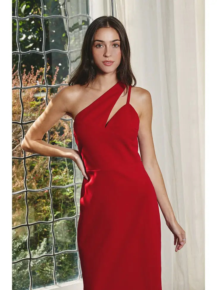 One Way Or Another Midi Dress - Scarlet Red