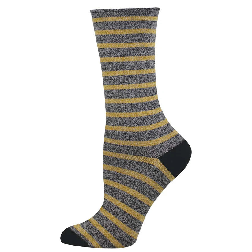 Bamboo Sailor Stripe Roll Top Women's Socks
