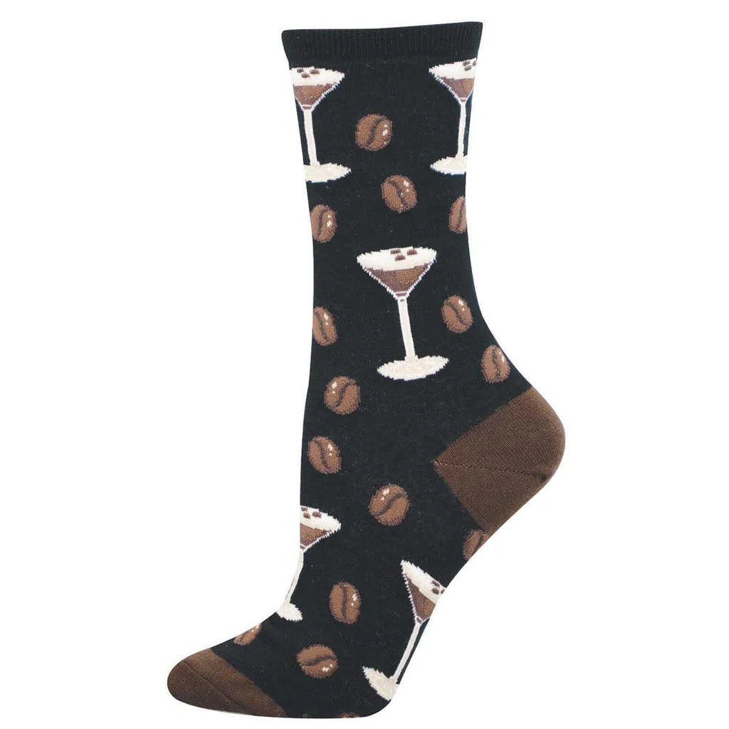 Espresso Martini Women's Cotton Crew Socks