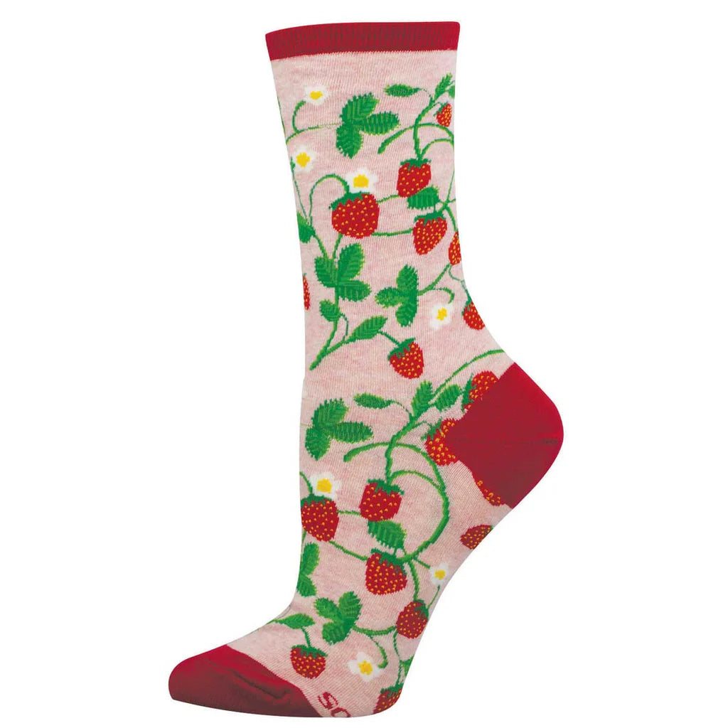 Strawberry Vines Women's Cotton Socks