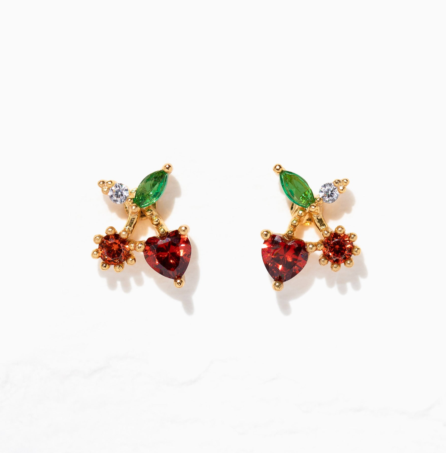 Cherry On Top Studs: Gold
