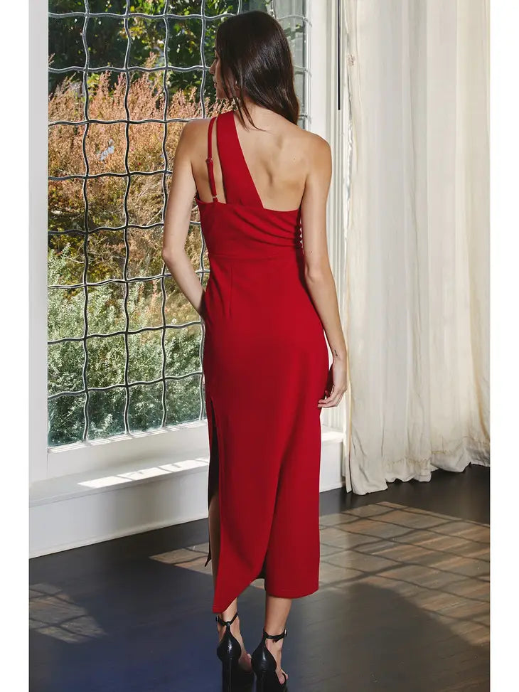 One Way Or Another Midi Dress - Scarlet Red