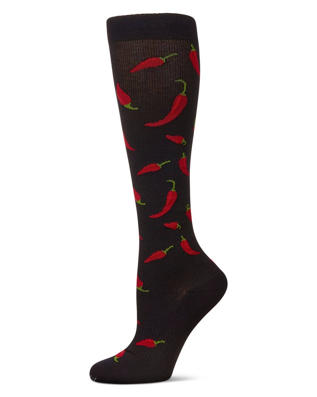 Memoi Chili Pepper Bamboo Compression Socks