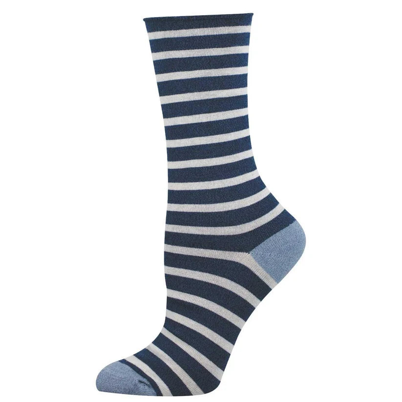 Sailor Stripe Roll Top Socks
