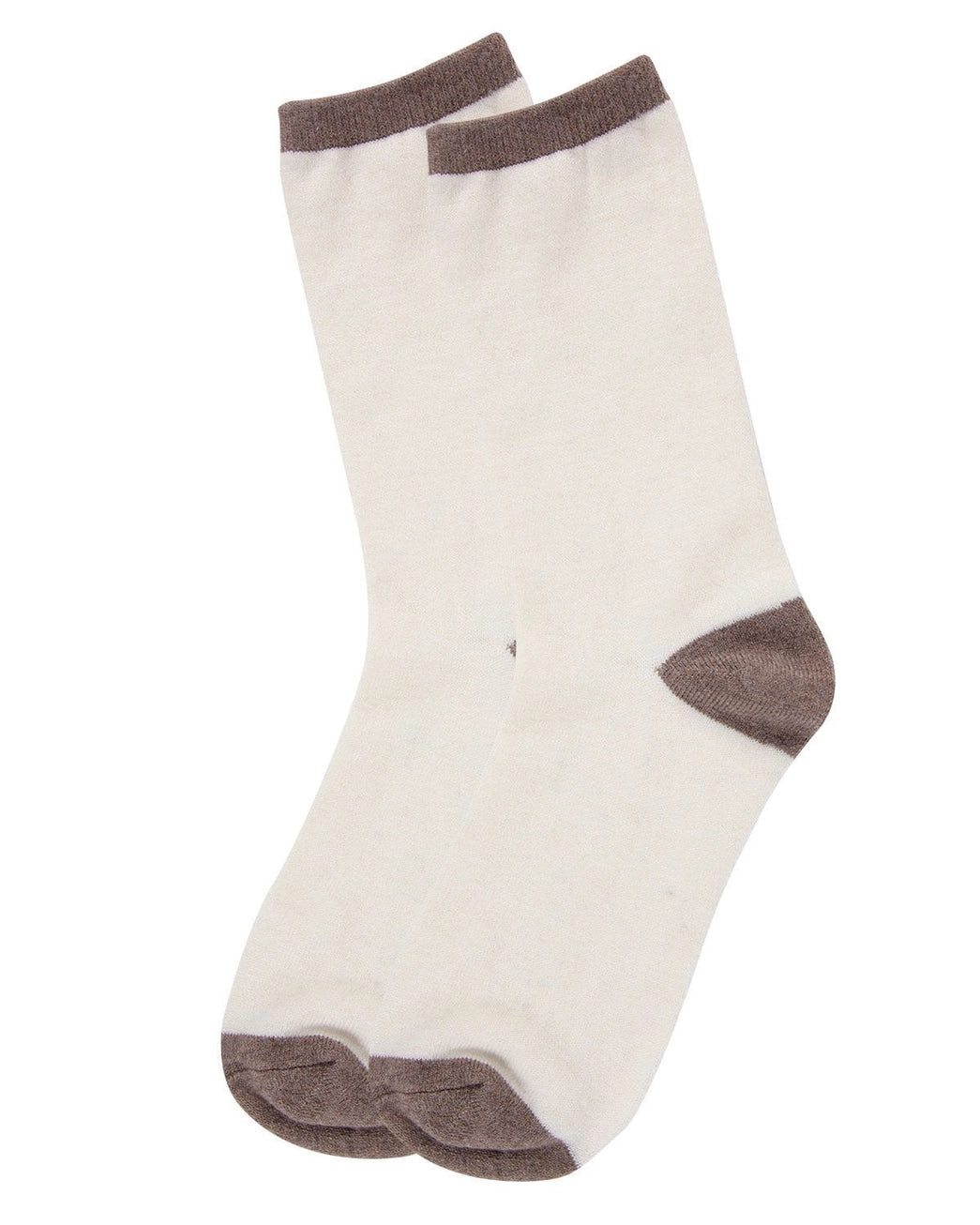 Tipped Flatknit Cashmere Crew Socks