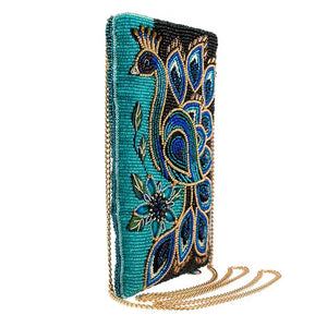 Peacock Pride Crossbody Phone Bag