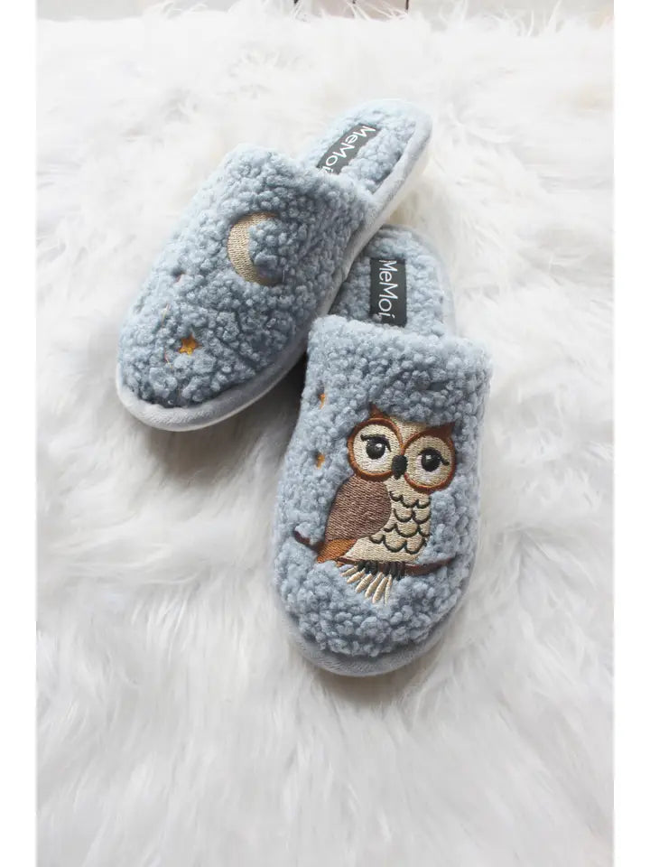 Night Owl Plush Slippers