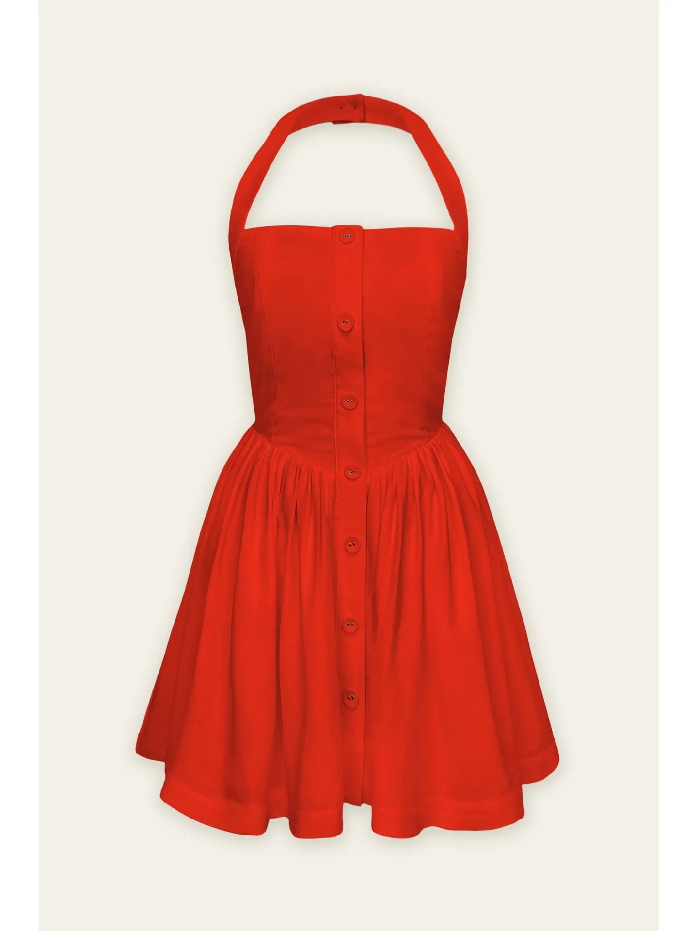 Heaven Sent Fit and Flare Halter Mini Dress