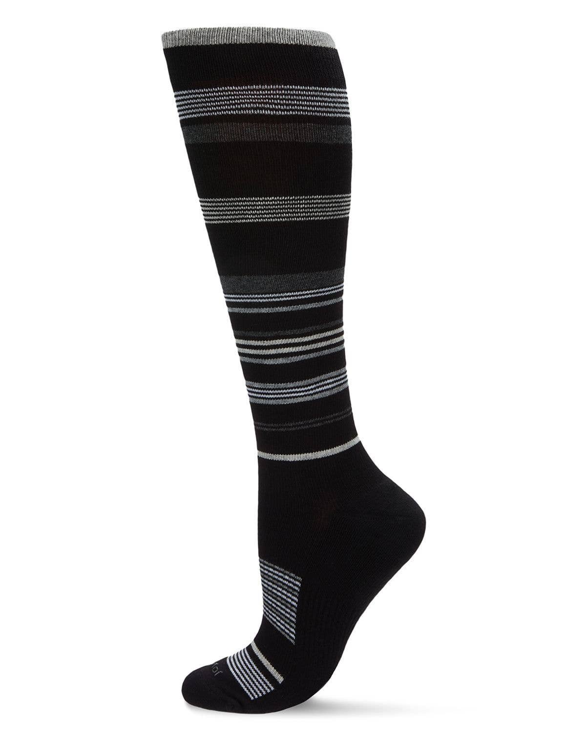Multi Striped Cotton Compression Socks