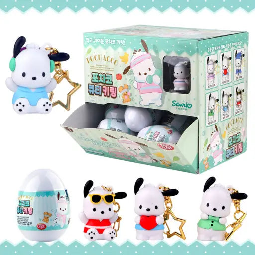 Sanrio Cute Pochacco Figure Key Ring Random Capsule Box