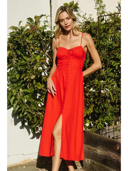 Heaven Sent Sweetheart Corset Midi Dress W Buttons