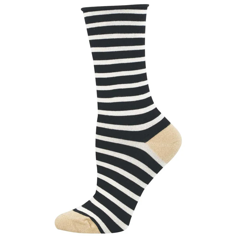 Sailor Stripe Roll Top Socks