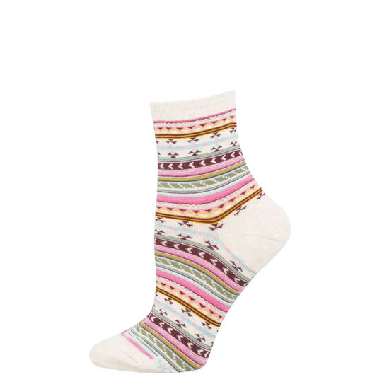 Southwest Serape Cotton Mini Crew Socks