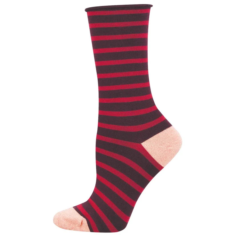 Sailor Stripe Roll Top Socks